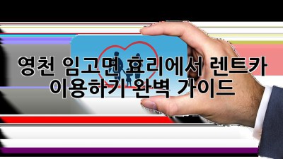 영천 임고면 효리에서 렌트카 이용하기: 완벽 가이드