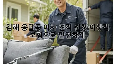 김해 응달동 이사 견적 신청, 이삿짐 보험으로 안전하게!